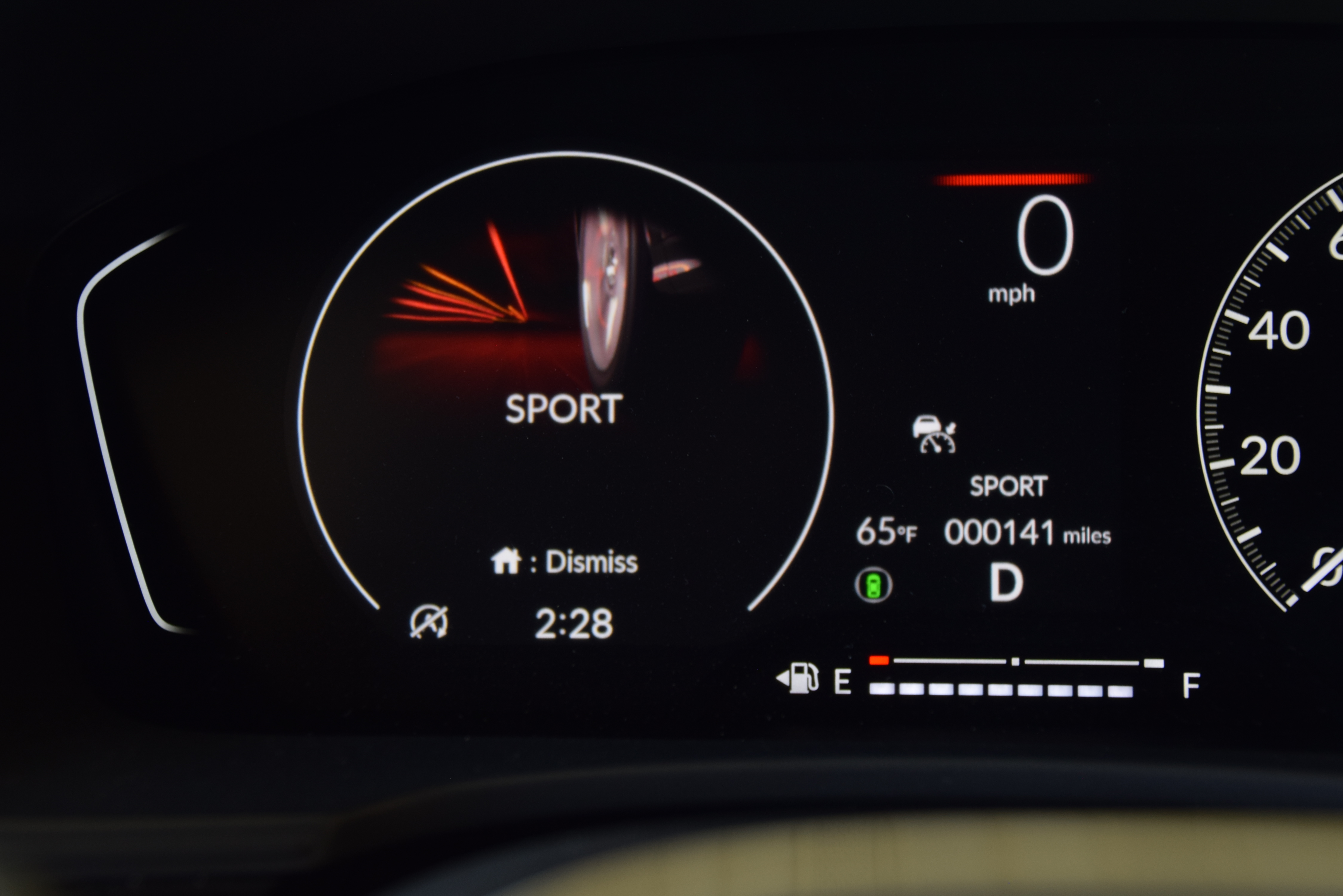 15 2022 Honda Civic Sport gauge.JPG