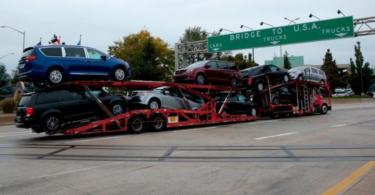 Car hauler at Ontario-Michigan border (Getty).jpg