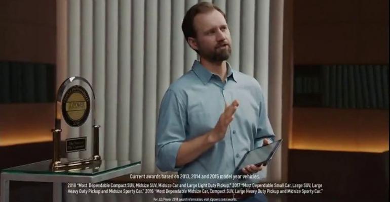 Top-ranked Chevrolet ad plays up J.D. Power dependability awards.
