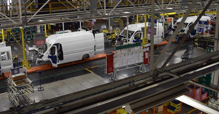 Ram ProMaster van production at FCA’s Saltillo, Mexico, assembly plant.