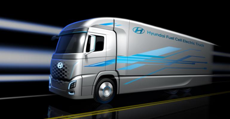 Hyundai fuel cell electric truck.