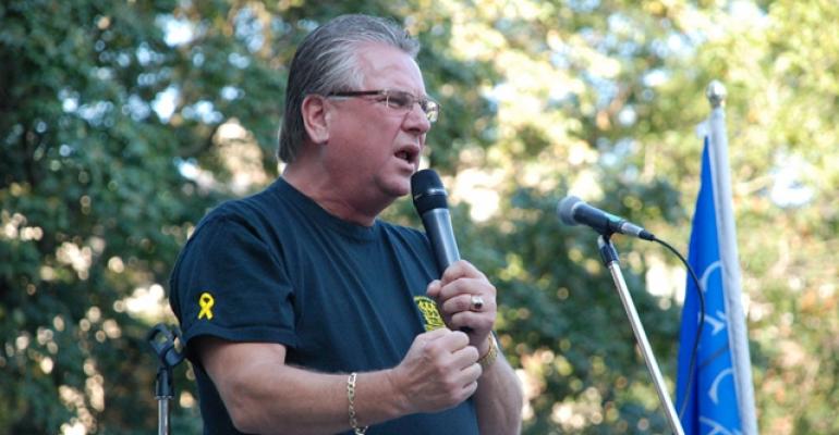 CAW President Ken Lewenza speaks at 2012 Labor Day rally in Toronto