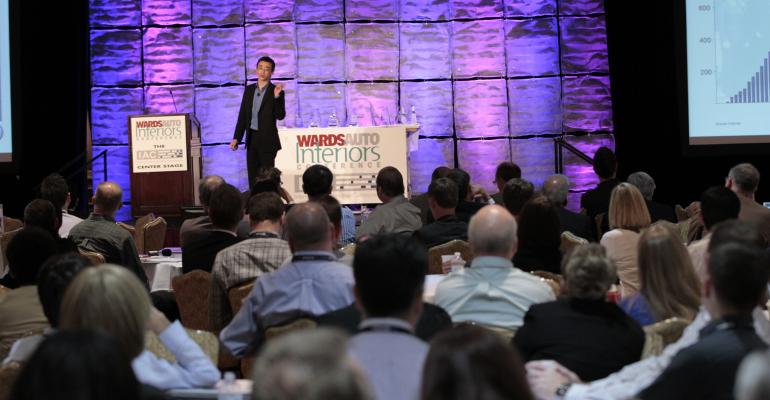 VW39s Jae Min gives keynote speech at WardsAuto Interiors Conference attended by a record 480 people