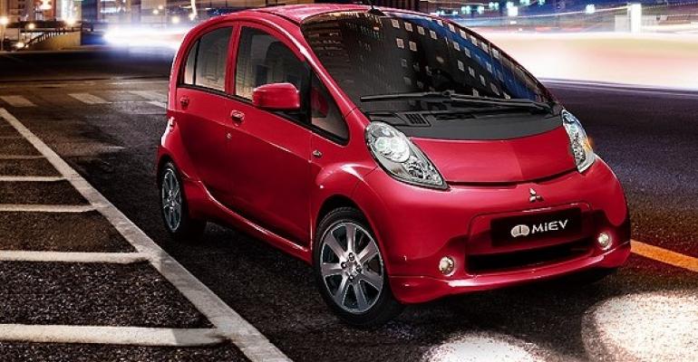 Automaker looks to nearly quadruple i-MIev’s current 99-mile range by 2022.