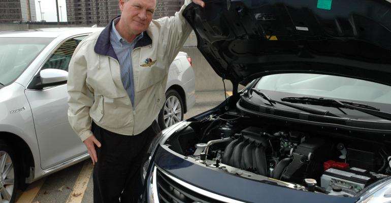 Judge Finlay checks out Nissan Versa engine technology