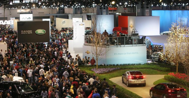 Chevy Volt testdrive track at 2011 Chicago Auto Show