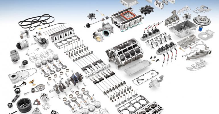 Layout of Chevy Camaro LSA 62L V8 engine