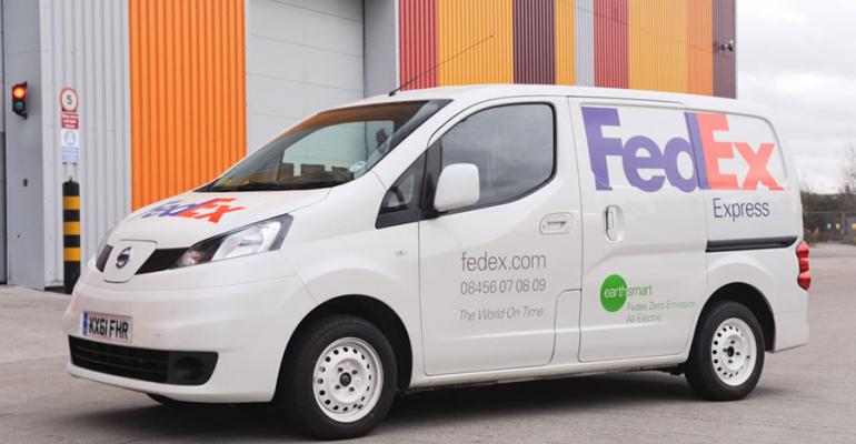 FedEx testing allelectric Nissan NV200 van in London