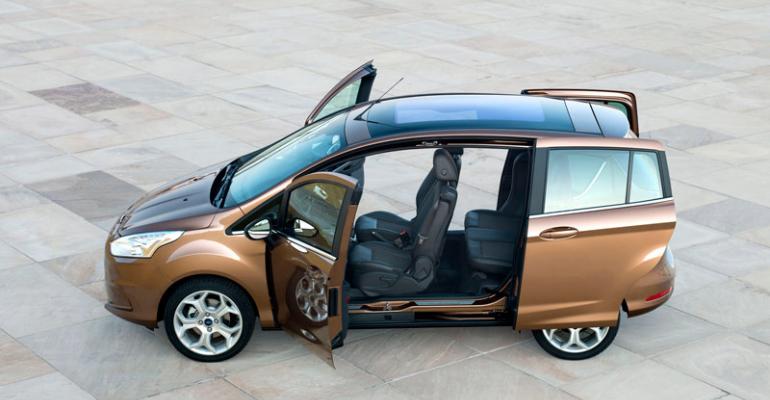 Ford BMax door setup provides a 49ft opening which the auto maker says is best in class 