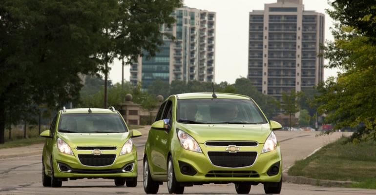 Chevy Spark minicar on sale in 18 US metro markets