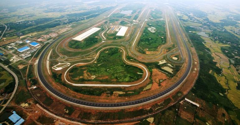 Proving ground features oval track long straightaway ride and handling loop noiseevaluation road and variety of test areas