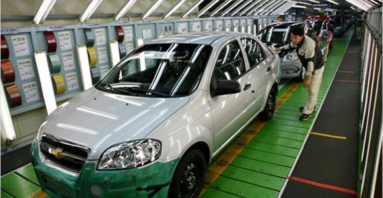 Workers at all five South Korean auto makers including GM Korea ratify new labor deals by September 2012