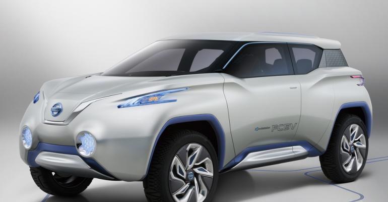 Designers of concept cars such as Nissan Terra CUV unveiled at Paris auto show often choose thin headlamps and laser technology could make them real some day