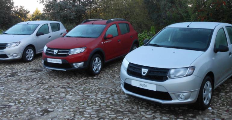 Except for grille and bumper treatment Sandero Stepway and Logan left to right share all components from Bpillar forward