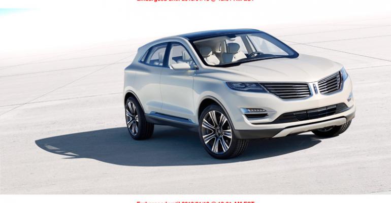 Lincoln MKC concept resides in growing smallluxury CUV segment