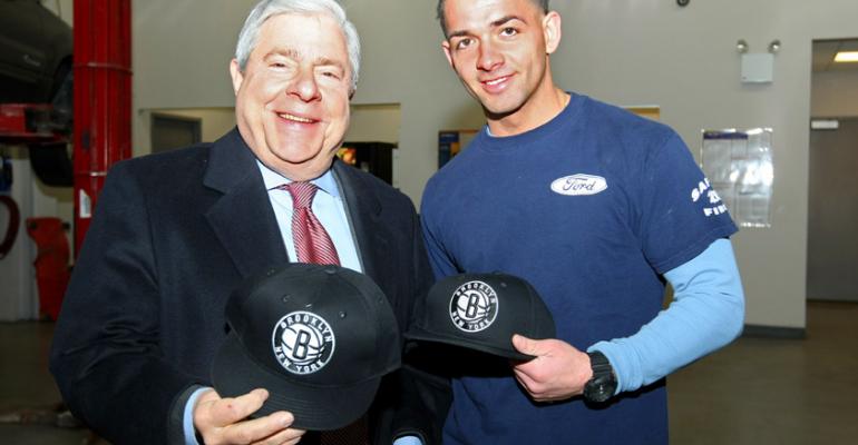 Markowitz left and Bay Ridge Fordrsquos Max Perez at servicefacility opening