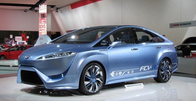 Toyota FCVR hydrogen fuelcell concept car shown at 2012 Detroit auto show
