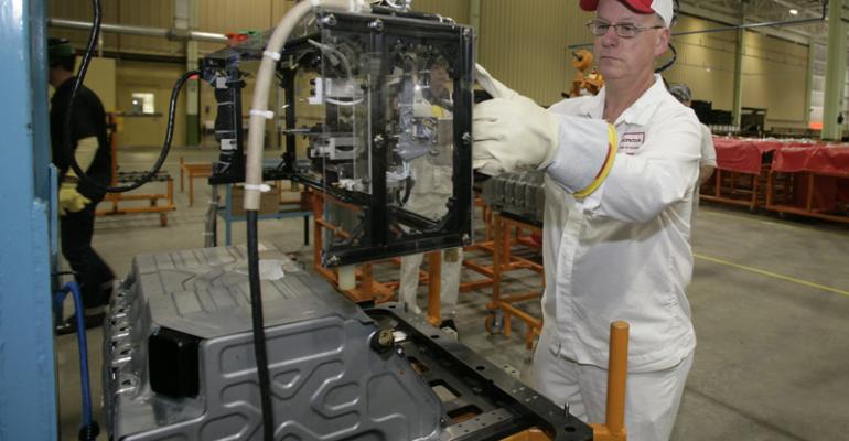 Battery pack undergoes quality check at Marysville plant