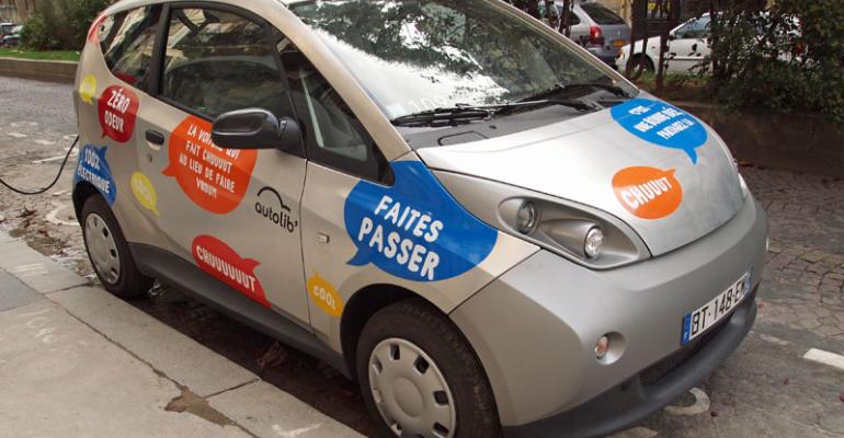 Bollorersquos Bluecar EV for Autolib carsharing program in Paris