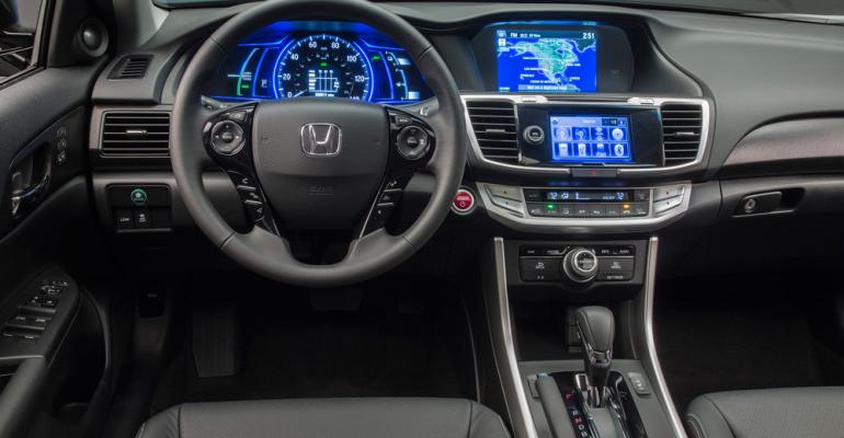 Honda Accord Hybridrsquos IP features additional gauges to track battery range fuel economy