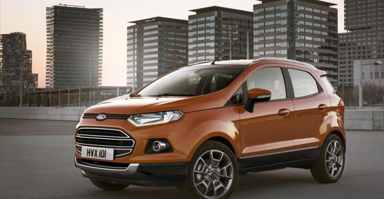 Ford EcoSport small CUV currently on display at Dubai International Auto Show