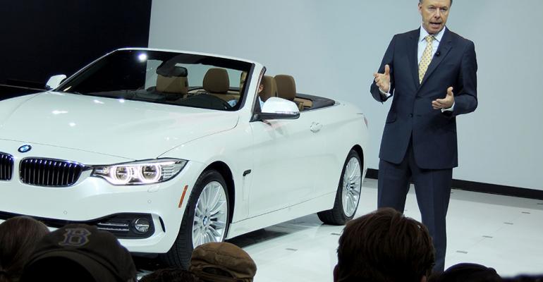 BMW board member Ian Robertson speaks at 4Series convertible unveiling