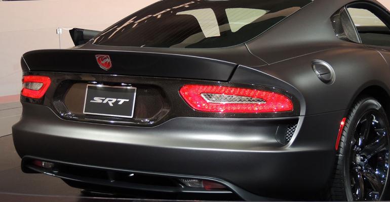 rsquo14 SRT Viper on display at LA auto show features mattefinish anodized paint 