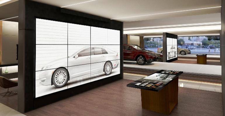 Dealershipsrsquo personalization studios to let customers view lifesize image of vehicle inside and out then configure it with family and friends before ordering