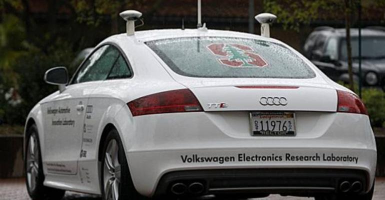 Volkswagen Stanford collaborate on selfdriving Audi