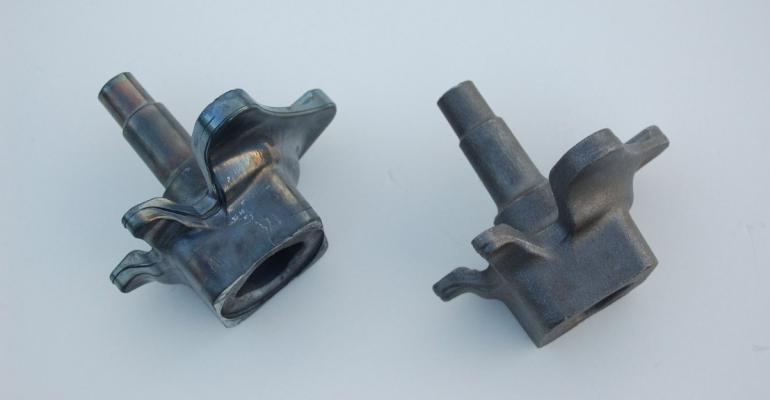 Thixoforming produces lighter part left than traditional casting