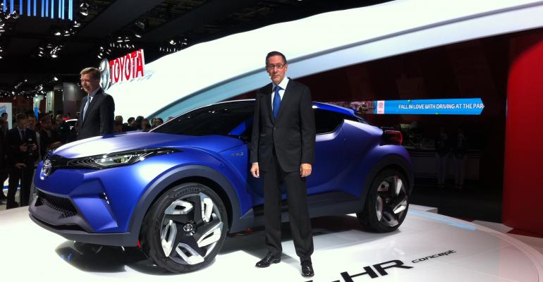 Toyota Europe executives Didier Leroy left Karl Schlicht with CHR Concept 