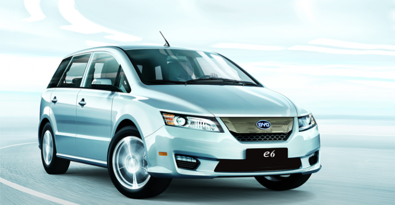Automaker BYD shifting e6 EV marketing to taxi fleets