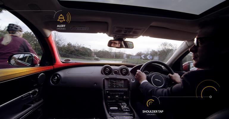 JLR system issues warnings via sight sound and touch