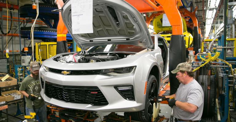 Preproduction rsquo16 Chevy Camaro on Lansing assembly line