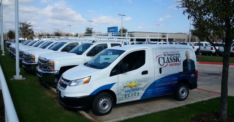 Customized Chevy City Express on lot of Classic Chevrolet in Grapevine TX