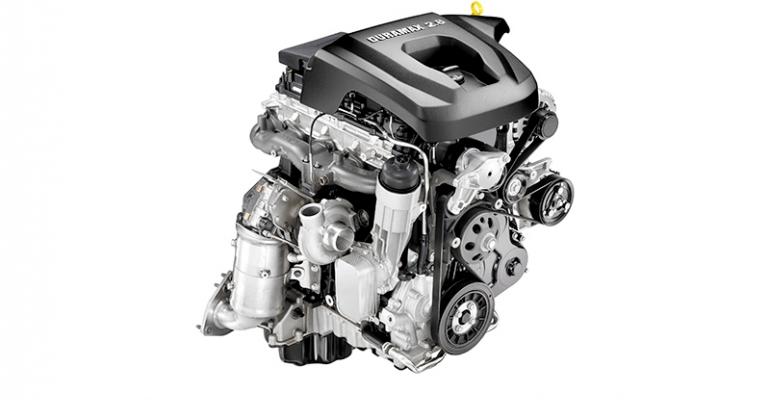 Duramax 28L 4cyl churns out 369 lbft 500 Nm of twist at 2000 rpm trouncing 36L gasoline V6