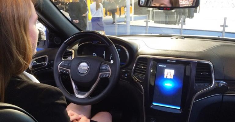 Delphi39s facial recognition and eyegaze system is demonstrated in concept vehicle at Frankfurt auto show 