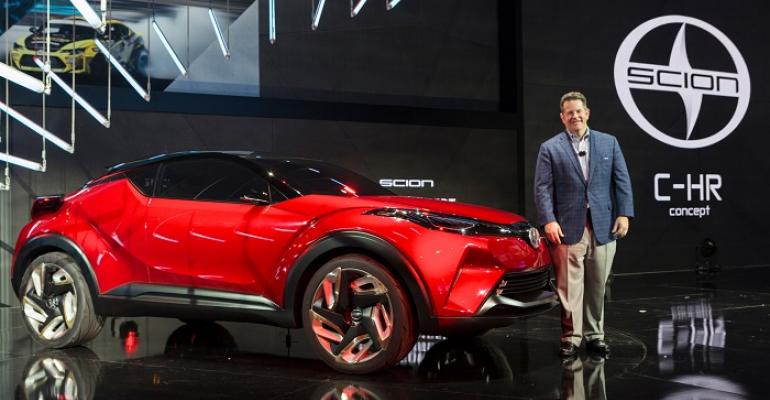 New Scion VP Gilleland with CHR concept