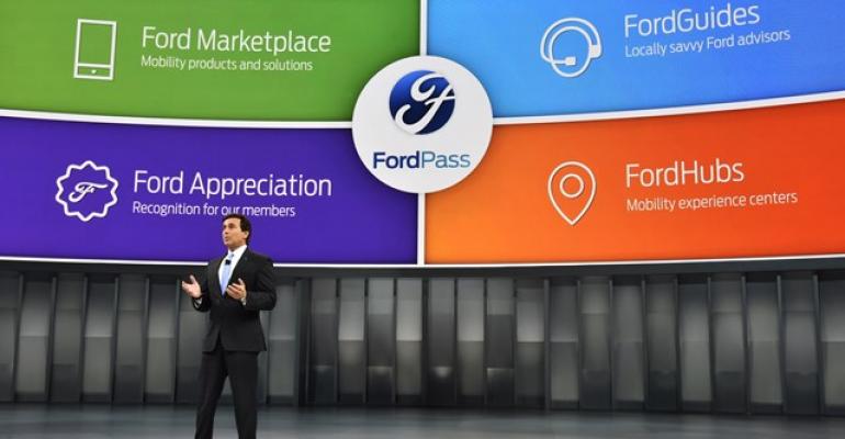 Ford CEO Fields lsquounveilsrsquo FordPass at the Detroit auto show