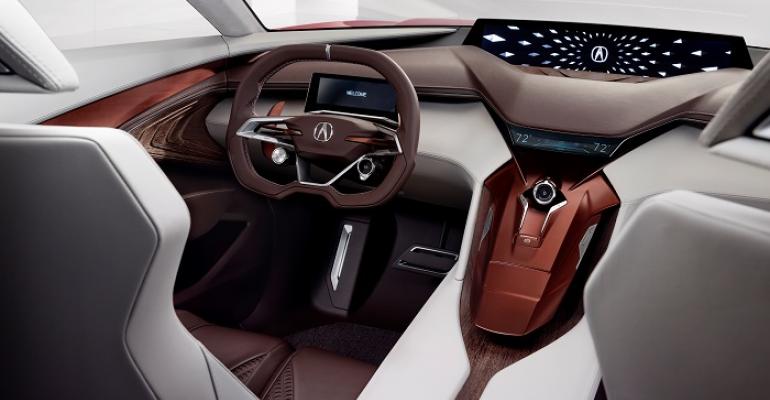 Acura39s futuristic interior seen in the Precision concept
