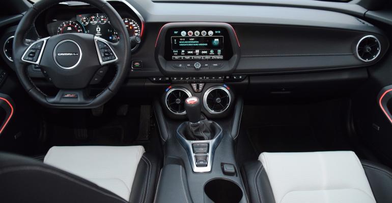 Chevy Camaro interior sporty high tech