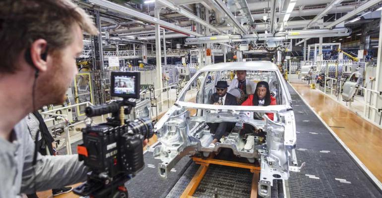 VW expanding plant where ad for 16 Polo with premium audio system filmed  