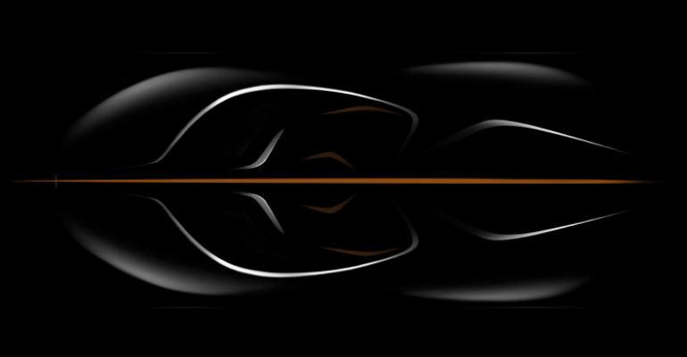 Conceptual sketch of McLarenrsquos planned 3seat hybrid supercar