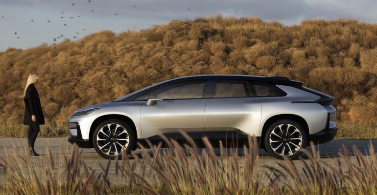 Faraday Future claims luxurious FF 91 CUV makes 1050 hp and can go 060 mph in just 239 seconds slightly better than the fastest Tesla