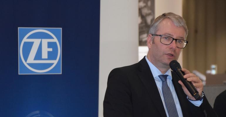 ZF CEO Stefan Sommer speaks out against ldquoprotectionist tendenciesrdquo at press conference