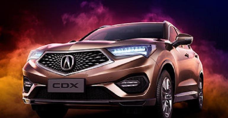 Acura CDX sold in China since last year