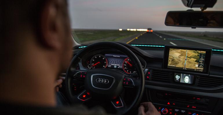 Driver uses adaptive cruise control settings 
