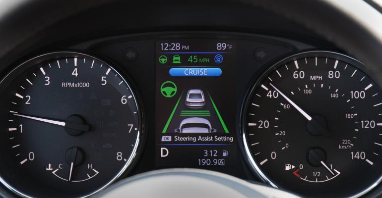 ProPilot screen shown in forthcoming Nissan Leaf EV