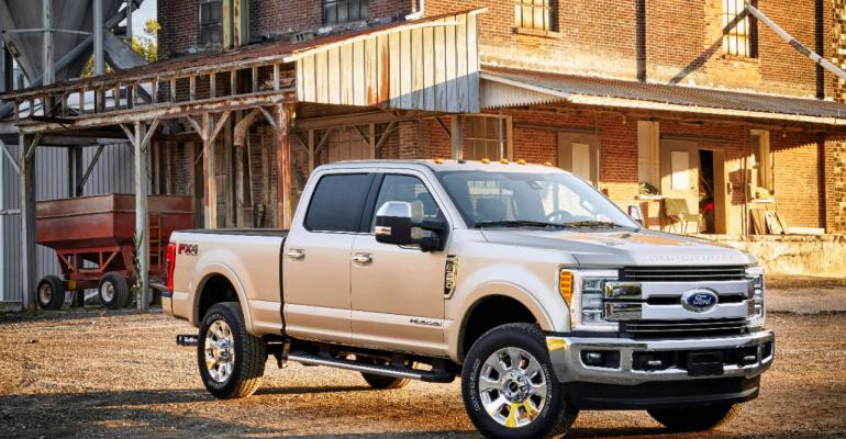 Transaction prices on Ford Super Duty trucks exceeding 55000