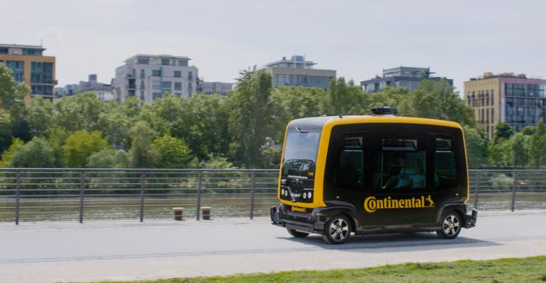 Conti39s CUbE a codevelopment with driverless shuttle maker EasyMile